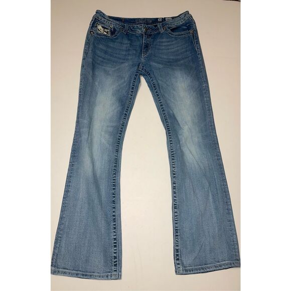 Miss Me Light Blue Boot Cut Jeans - Picture 3 of 11